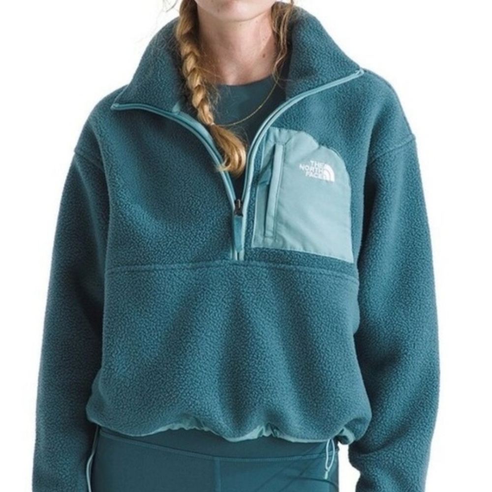 The North Face Teal Quarter-Zip Fleece Pullover